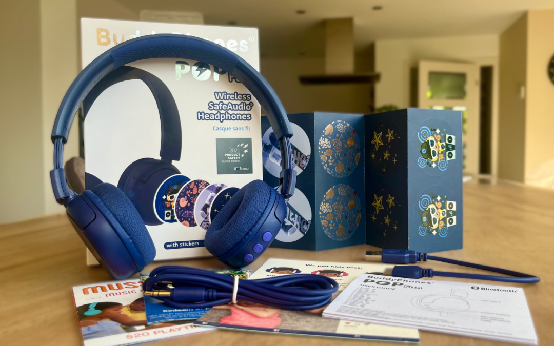 Kinderoren veilig met de BuddyPhones PopFun draadloze kinderkoptelefoon